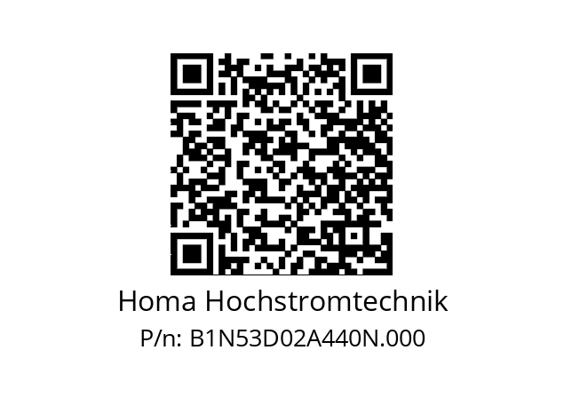   Homa Hochstromtechnik B1N53D02A440N.000