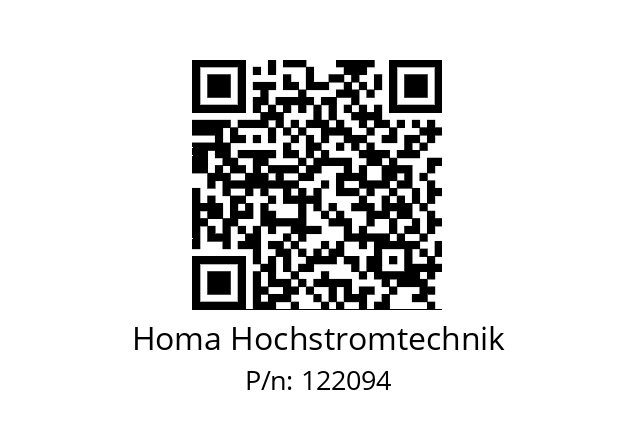   Homa Hochstromtechnik 122094