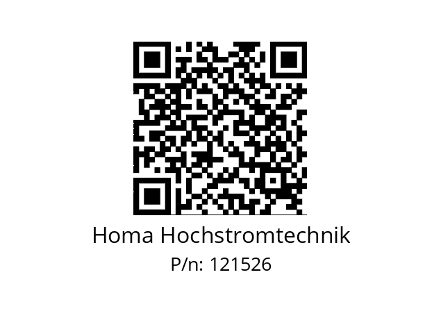   Homa Hochstromtechnik 121526