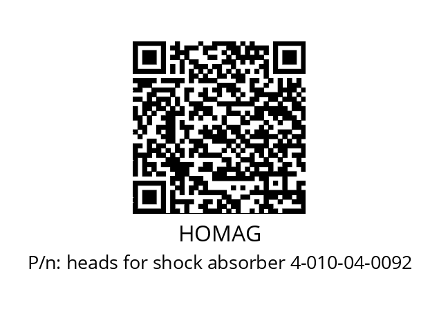   HOMAG heads for shock absorber 4-010-04-0092