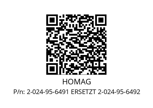   HOMAG 2-024-95-6491 ERSETZT 2-024-95-6492