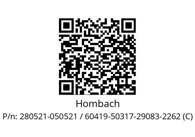   Hombach 280521-050521 / 60419-50317-29083-2262 (C)