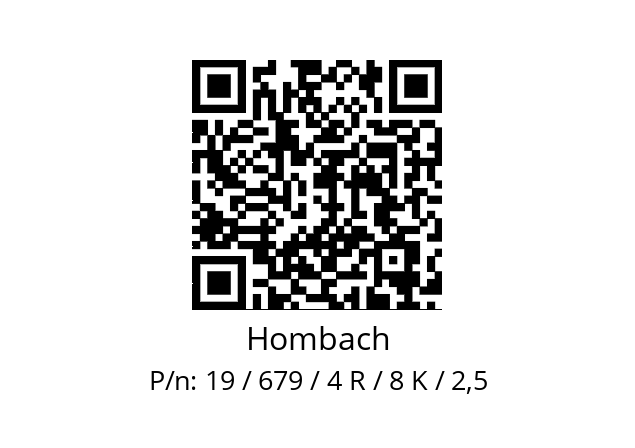   Hombach 19 / 679 / 4 R / 8 K / 2,5