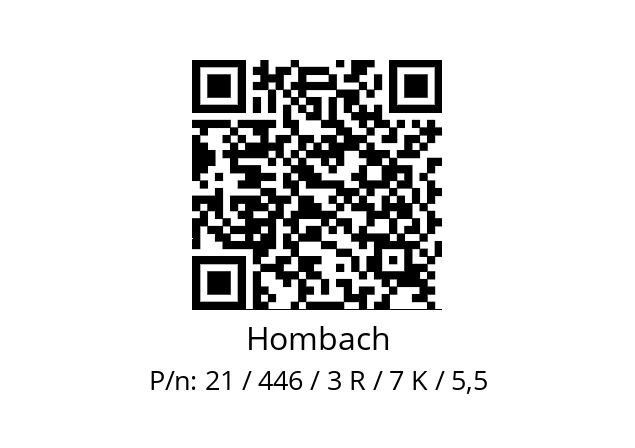   Hombach 21 / 446 / 3 R / 7 K / 5,5