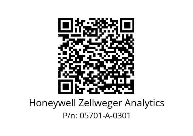   Honeywell Zellweger Analytics 05701-A-0301