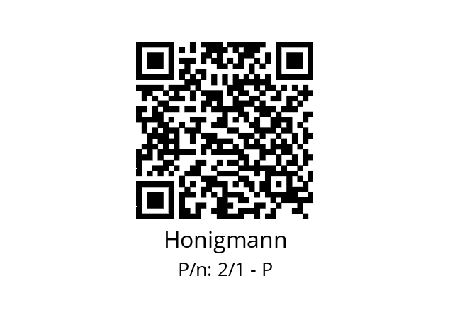   Honigmann 2/1 - P