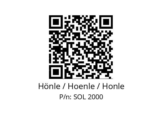   Hönle / Hoenle / Honle SOL 2000