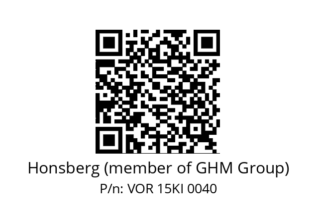   Honsberg (member of GHM Group) VOR 15KI 0040