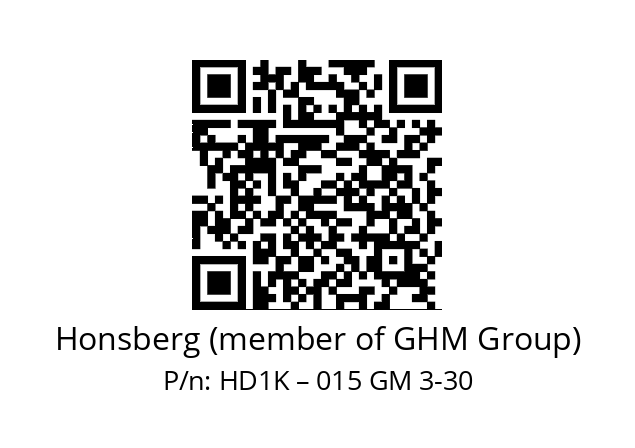   Honsberg (member of GHM Group) HD1K – 015 GM 3-30