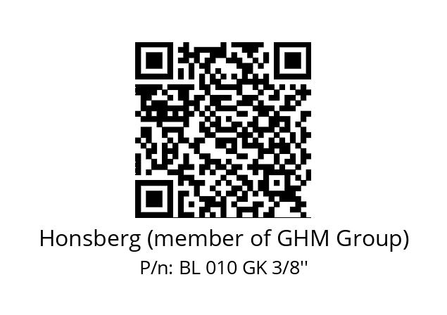   Honsberg (member of GHM Group) BL 010 GK 3/8''