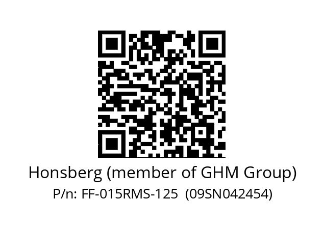   Honsberg (member of GHM Group) FF-015RMS-125  (09SN042454)