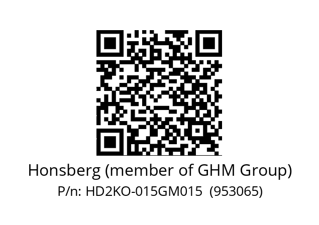   Honsberg (member of GHM Group) HD2KO-015GM015  (953065)