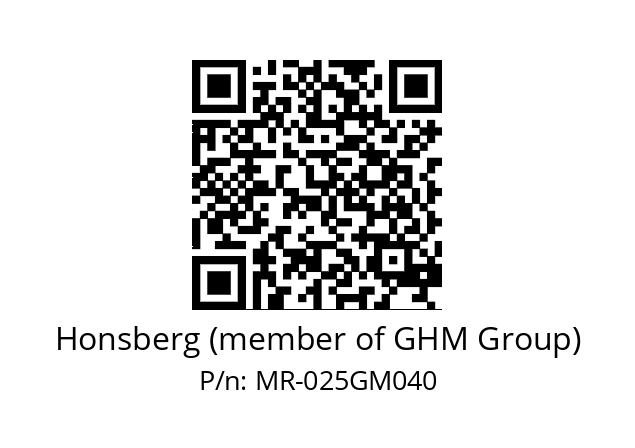   Honsberg (member of GHM Group) MR-025GM040