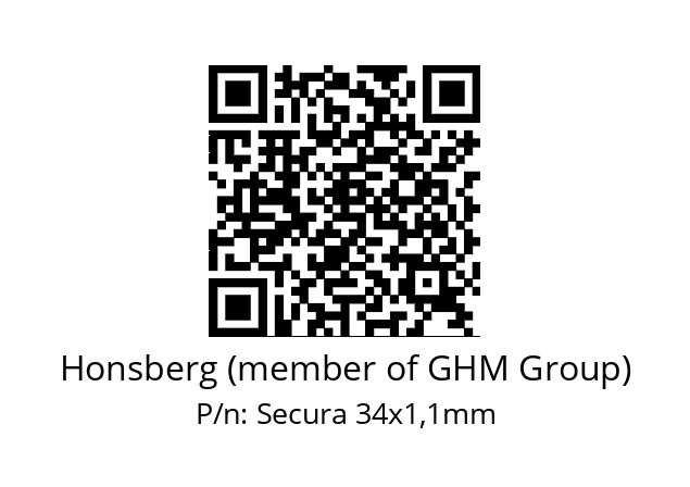   Honsberg (member of GHM Group) Secura 34x1,1mm