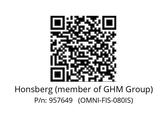   Honsberg (member of GHM Group) 957649   (OMNI-FIS-080IS)