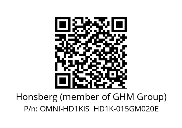   Honsberg (member of GHM Group) OMNI-HD1KIS  HD1K-015GM020E