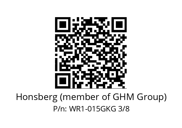   Honsberg (member of GHM Group) WR1-015GKG 3/8