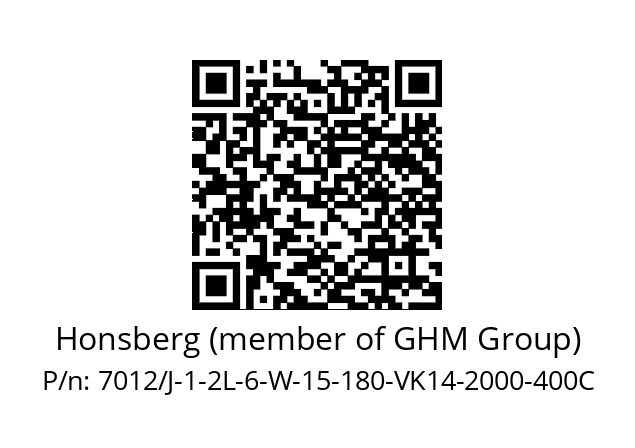   Honsberg (member of GHM Group) 7012/J-1-2L-6-W-15-180-VK14-2000-400C