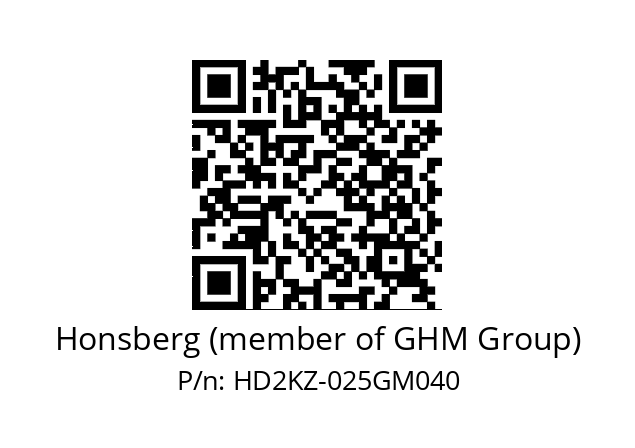   Honsberg (member of GHM Group) HD2KZ-025GM040