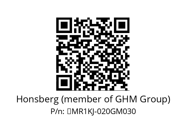   Honsberg (member of GHM Group) 	MR1KJ-020GM030