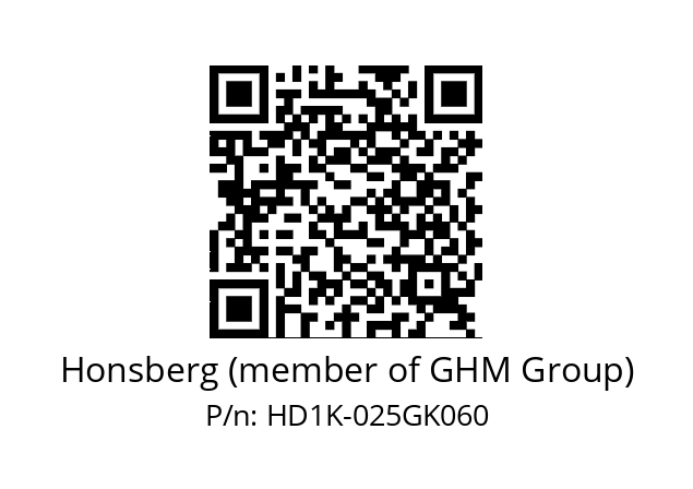   Honsberg (member of GHM Group) HD1K-025GK060