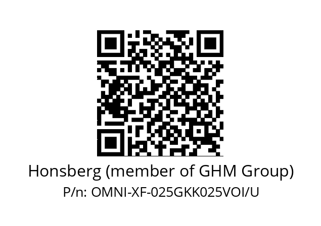   Honsberg (member of GHM Group) OMNI-XF-025GKK025VOI/U