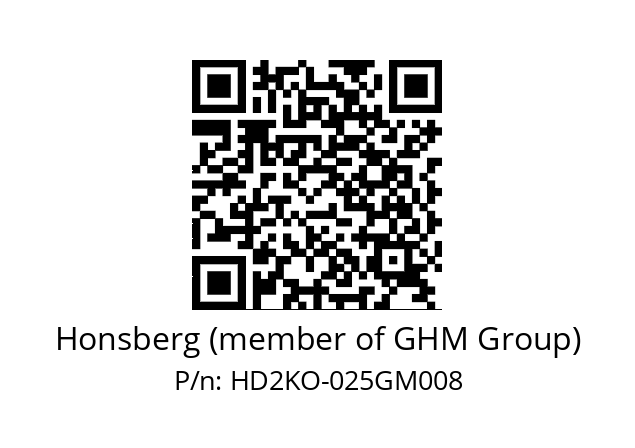   Honsberg (member of GHM Group) HD2KO-025GM008