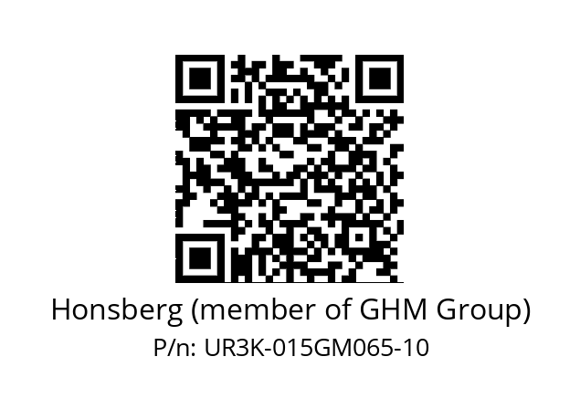   Honsberg (member of GHM Group) UR3K-015GM065-10