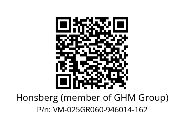   Honsberg (member of GHM Group) VM-025GR060-946014-162