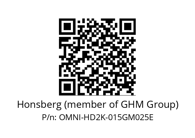   Honsberg (member of GHM Group) OMNI-HD2K-015GM025E