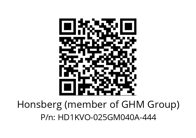   Honsberg (member of GHM Group) HD1KVO-025GM040A-444