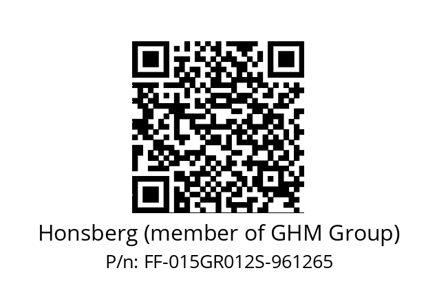   Honsberg (member of GHM Group) FF-015GR012S-961265