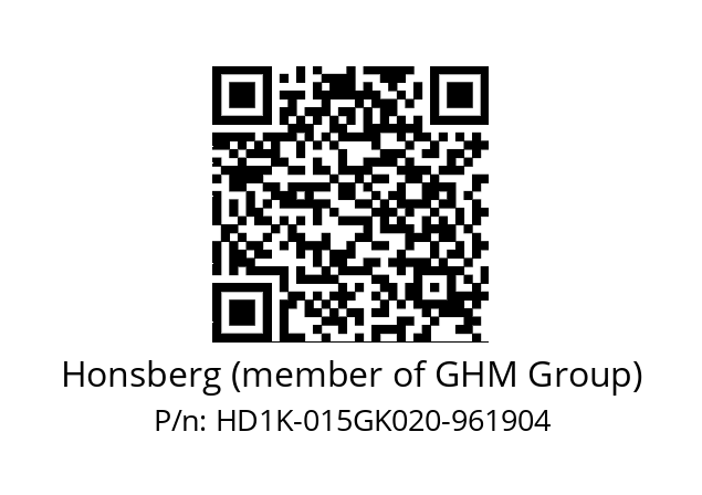   Honsberg (member of GHM Group) HD1K-015GK020-961904