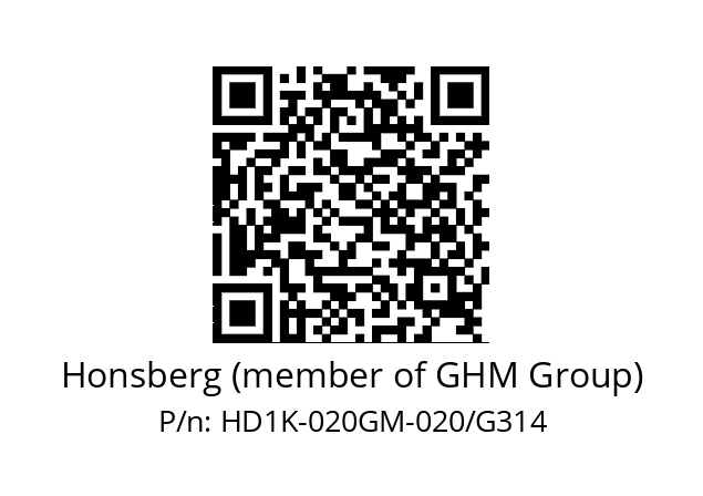   Honsberg (member of GHM Group) HD1K-020GM-020/G314