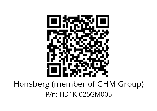   Honsberg (member of GHM Group) HD1K-025GM005