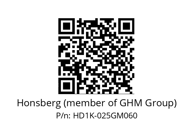   Honsberg (member of GHM Group) HD1K-025GM060