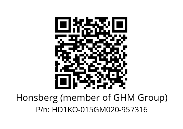   Honsberg (member of GHM Group) HD1KO-015GM020-957316