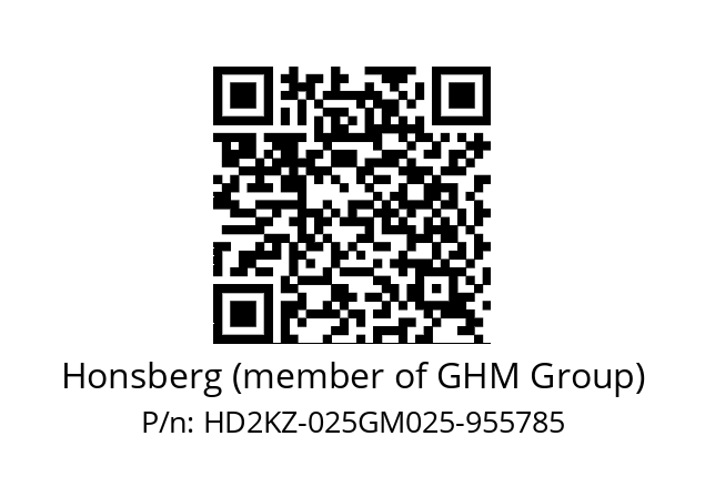   Honsberg (member of GHM Group) HD2KZ-025GM025-955785