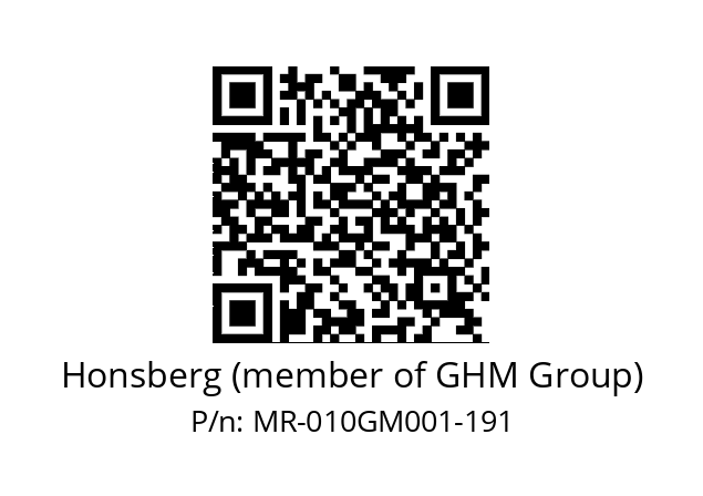   Honsberg (member of GHM Group) MR-010GM001-191