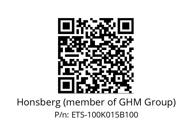   Honsberg (member of GHM Group) ETS-100K015B100