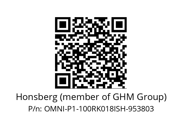   Honsberg (member of GHM Group) OMNI-P1-100RK018ISH-953803