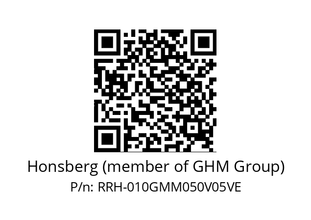   Honsberg (member of GHM Group) RRH-010GMM050V05VE