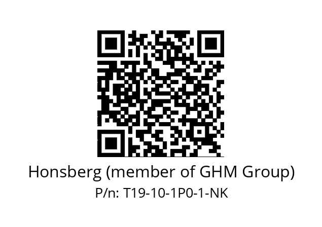   Honsberg (member of GHM Group) T19-10-1P0-1-NK