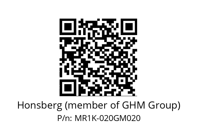   Honsberg (member of GHM Group) MR1K-020GM020