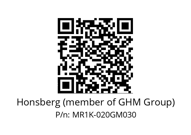   Honsberg (member of GHM Group) MR1K-020GM030