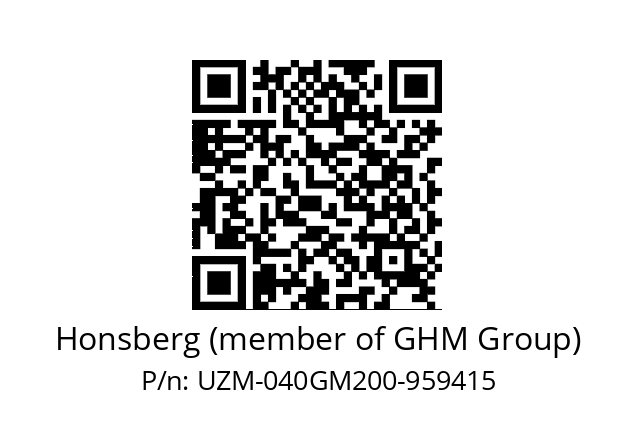   Honsberg (member of GHM Group) UZM-040GM200-959415