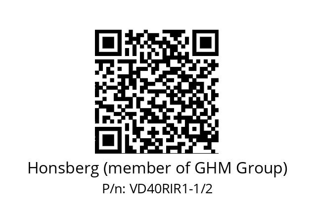   Honsberg (member of GHM Group) VD40RIR1-1/2