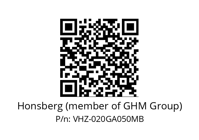   Honsberg (member of GHM Group) VHZ-020GA050MB