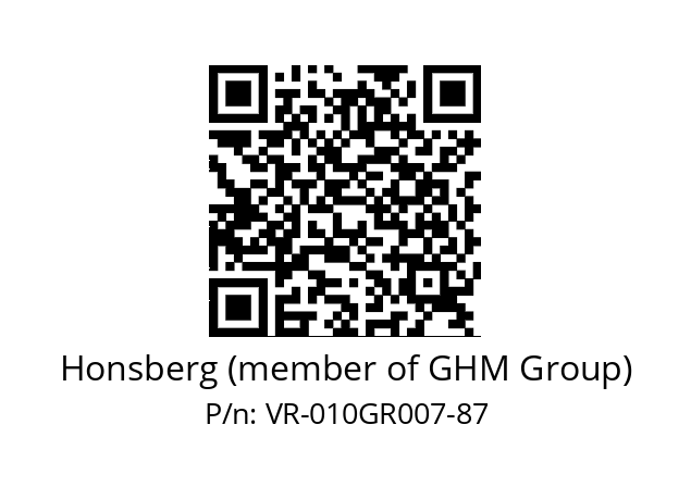   Honsberg (member of GHM Group) VR-010GR007-87