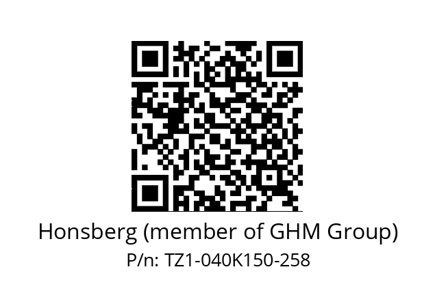   Honsberg (member of GHM Group) TZ1-040K150-258